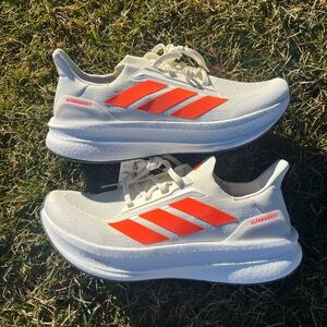 Men's Adidas UltraBoost 5X Running Shoes White / Orange Size 11.5 JH9038 NEW